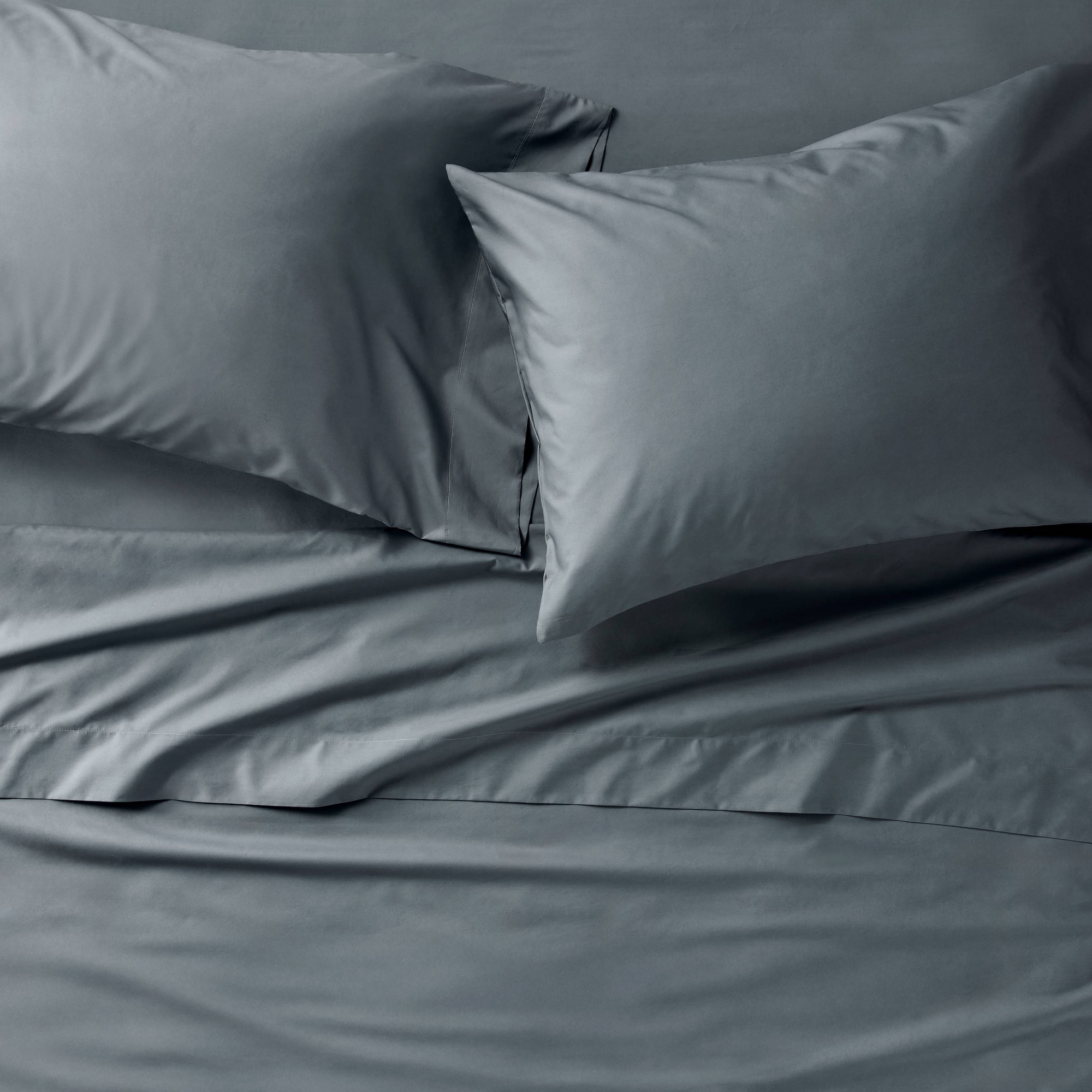King 400 Thread Count Percale Sheet Set Mineral Blue - Casaluna™