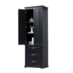 NicBex Tall Bathroom Storage Cabinet,Modern Slim Storage Cabinet with Doors and Drawers for Living Room,Home Office - 1 of 4