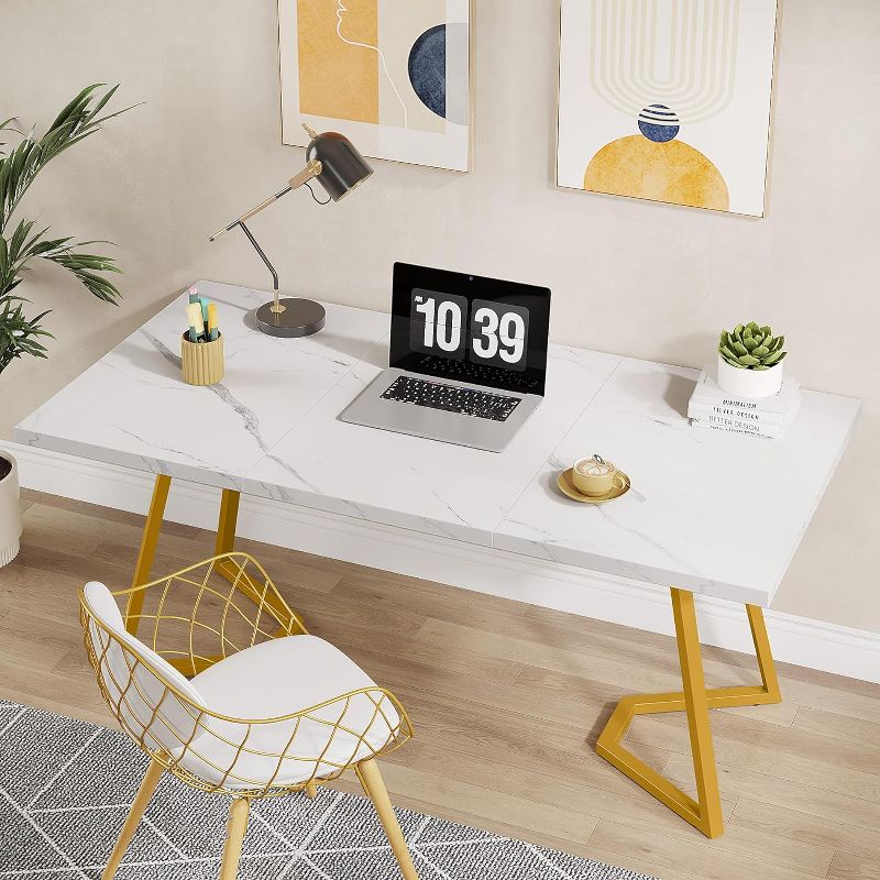 Tribesigns 55 Inches Modern Home Office Desk, 5 of 7