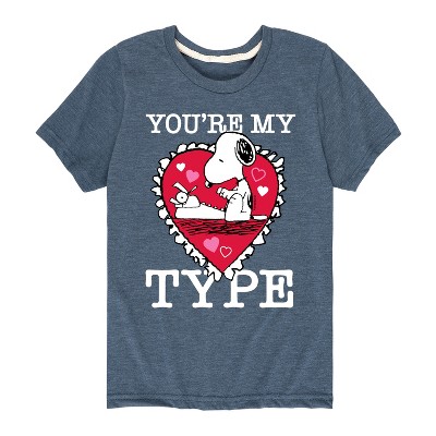 Boys' - Peanuts - You're My Type Short Sleeve Graphic T-Shirt