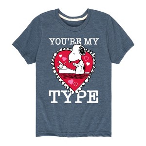 Boys' - Peanuts - You're My Type Short Sleeve Graphic T-Shirt - 1 of 4