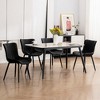 YOUNIKE Modern Leather Dining Chairs Upholstered Kitchen & Dining Room Chairs Side Makeup Vanity Chair Set of 2 19.69"Wx24.02"Dx31.69"H - 2 of 4