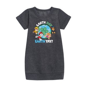 - Paw Patrol - Earth Day Yay Graphic Short Sleeve Fleece Dress - 1 of 4