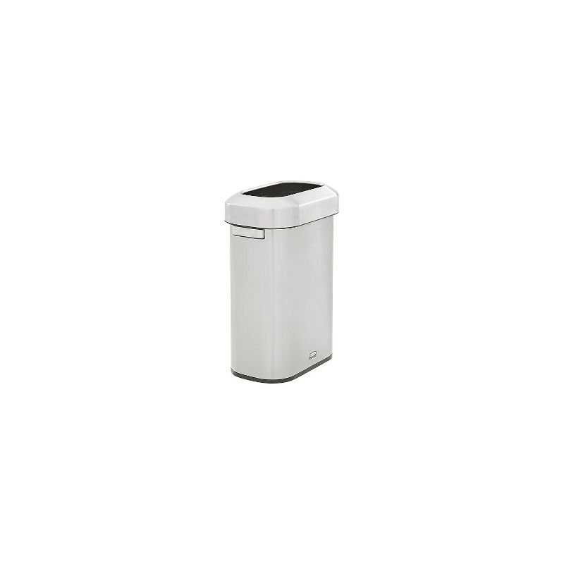 Rubbermaid Refine Stainless Steel Indoor Trash Can with Open Lid 15 Gallon Silver (2147581), 1 of 6