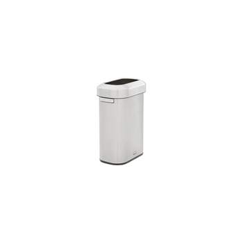 Rubbermaid Refine Stainless Steel Indoor Trash Can with Open Lid 15 Gallon Silver (2147581)