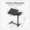 Vynxaria Adjustable Black Coffee Table with Wheels for Bedside and Sofa Use - 4 of 4