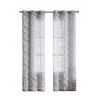 HomeRoots Set of Two 96"  Silver Floral Embroidered Window Panels - 3 of 4