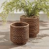 Plum & Post BURMA RATTAN CACHEPOTS LARGE, SET OF 2 - 3 of 4