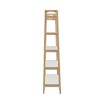 PAGED Mid-century Style 5 Tier Bookshelf Wood Frame Bookcase with MDF Shelves for Living Room, Home Office - 3 of 4