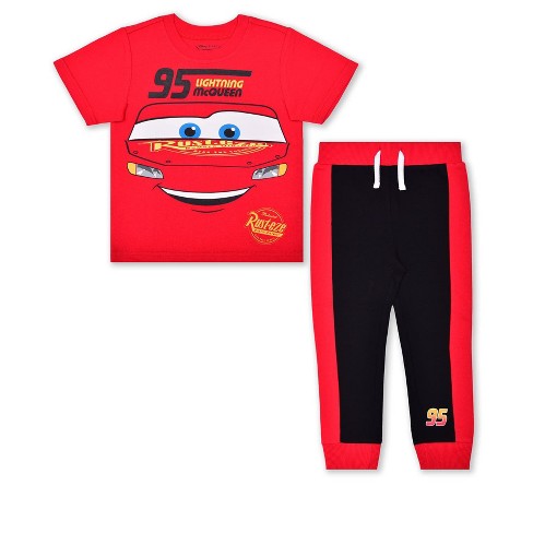 Disney Boy's 2-pack Cars Lightning Mcqueen Short Sleeve Graphic Tee And ...