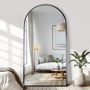Spassway Arched Metal Full Mirror with Bracket Decorative Freestanding Mirror Accent Wall Mirror for Living Room Bedroom - 2 of 4