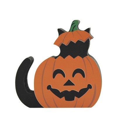 Cats Meow Village 3.75" Casper The Great Purrmpkin Halloween Black Cat  -  Decorative Figurines