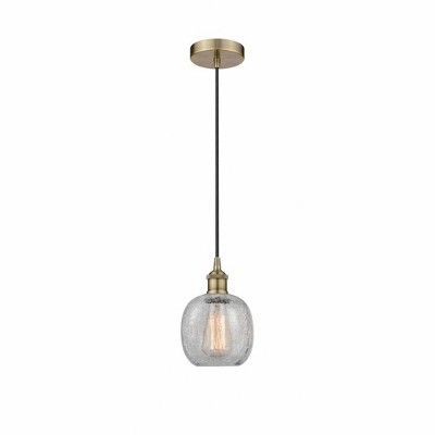 Belfast - 1 Light Cord Hung Mini Pendant In Industrial Style-9.75 Inches Tall and 6 Inches Wide