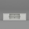 Famapy Minimalism White Wood - Grain TV Stand with Storage Cabinets - Media Console for Living Room Organization - 4 of 4