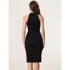 Allegra K Women's Glitter Halter Neck Party Midi Sleeveless Dresses - 4 of 4