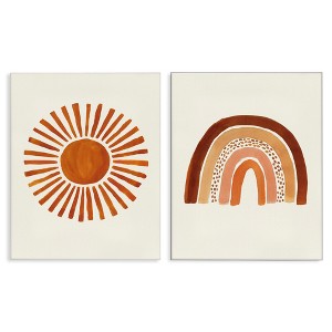 Stupell Industries Orange Sun Patterned Rainbow Boho, 16" x 20" - 1 of 4