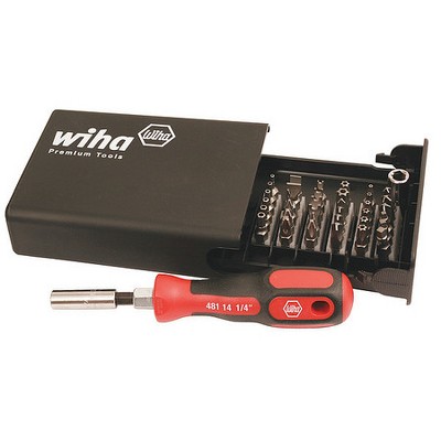 WIHA TOOLS 71990 10 in, Drive Size: 1/4 in , Num. of pieces:39