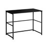 INFURNIC Desks Modern Computer Desk Writing Workstation with Storage Drawers and Metal Legs for Home Office, Black, 40"*19"*30" - 2 of 4