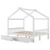 PAGED Twin Size Platform Bed Modern House-Shaped Pine Bed Frame with Headboard and Footboard for Bedroom - 4 of 4