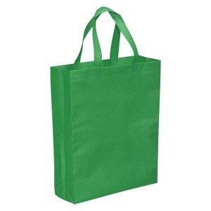 Unique Bargains Reusable Vertical Style Non-Woven Grocery Gift Tote Bag for Travel Storage 10 Pcs - 1 of 4