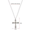 Alilang Vintage-Inspired Gothic Cross Pendant Necklace with Black Crystal Accents - 4 of 4