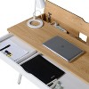 NicBex Home Office Desk 47.25" L Morden Writing Desk with Drawer, Wooden Desktop and X-Shaped Legs for Study and Work - 3 of 4