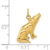 Black Bow Jewelry 14k Yellow Gold Polished Wolf Charm or Pendant - 3 of 4