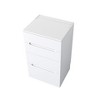 Racxily Compact Makeup Vanity - 3 Drawers & Glass Visible Desktop, 3 in 1 (Vanity/Writing Desk), Sleek Style, Particle Board,Bedroom/Dressing Room - 3 of 4