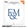 Franklin  Marshall College Secondary Logo Automotive Car Window Locker Circle Bumper Sticker - 3 of 4