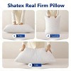 white extra firm-pillow, Bed Pillow with Adjustable Insert Provides Stronger Support - for Back, Stomach & Side Sleepers. - 3 of 4