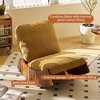 Comfortable Glider Rocking Chair, Upholstery Glider Chair, Solid Wood Frame Multiple Settings Accent Reading Chair - 3 of 4