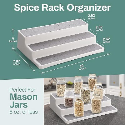 Home Intuition 3 Tier 14 inch Non-Skid Spice Rack Kitchen Pantry Organizer — фото 2