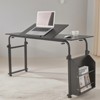 Overbed Table with Wheels, 47.24 in Laptop Desk Cart, Table Over The Bed Table Adjustable Height and Length for Hospital and Home use - 4 of 4