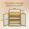 Wooden Greenhouse for Outdoors, 3 Tier Plant House with Transparent Openable Roof, Polycarbonate Garden Greenhouse for Patio Garden Backyard - 3 of 4