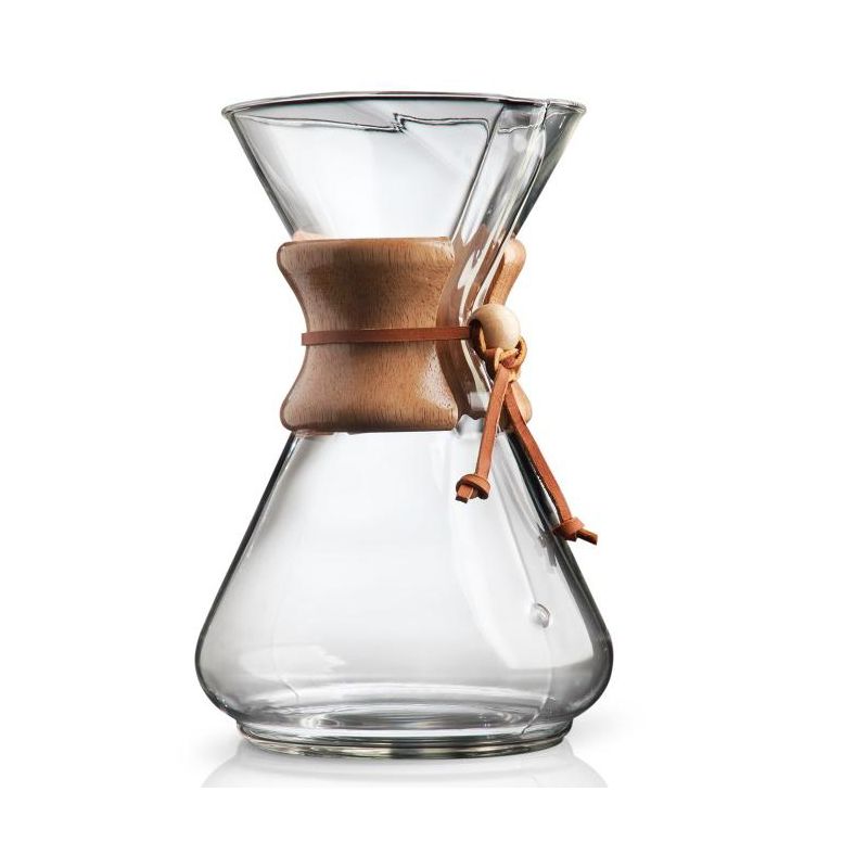 Chemex Pour-Over Glass Coffeemaker - Classic Series - 10-Cup - Exclusive Packaging, 1 of 6