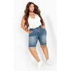 Women's Plus Size Killer Pins Short - light denim | CITY CHIC - 2 of 4