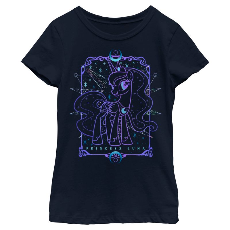 Girl's My Little Pony Princess Luna Tarot Card T-Shirt, 1 of 5