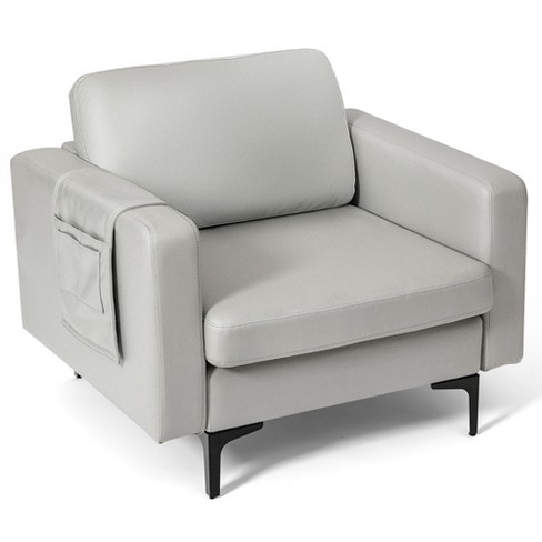 Single sofa chair discount grey