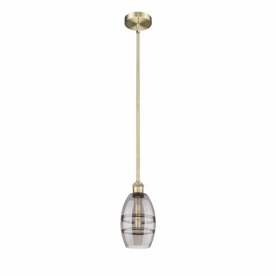 Vaz - 1 Light Stem Hung Mini Pendant In Industrial Style-7.63 Inches Tall and 5.88 Inches Wide