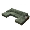 Whisen Convertible Corduroy Sleeper Sofa - 3 of 4