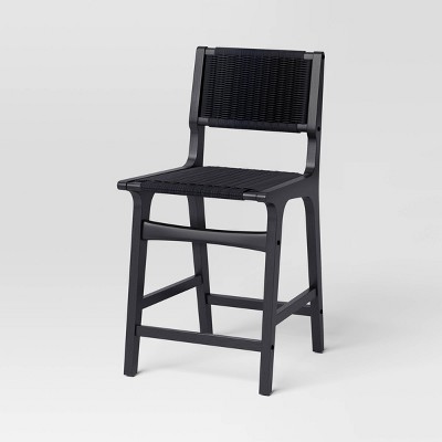 Sunnyvale Woven Counter Height Barstool Black - Threshold designed with hotsell studio M