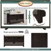 Storage Bench with Removable Basket and 2 Drawers, Fully Assembled Shoe Bench with Removable Cushion (Navy) - 4 of 4