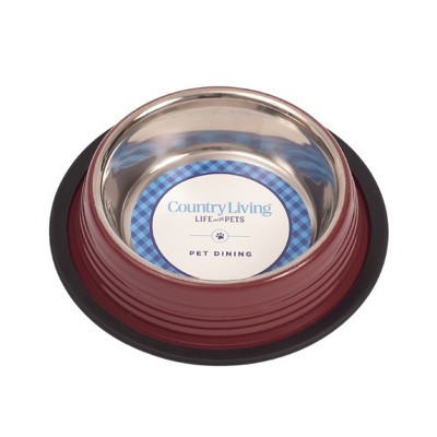 Golden Yellow 24 oz Stainless Steel Non-Skid Pet Bowls Set