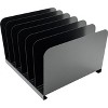 Huron - Vertical - Desk Organizer - 6 Compartments - 8 in. x 11 in. x 12 in. - Steel - Black - 1 Each - 2 of 3