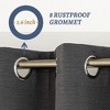 Awesome Home  100% Blackout Cotton Blend Thermal Grommet Curtains, 2 Panels - 2 of 4