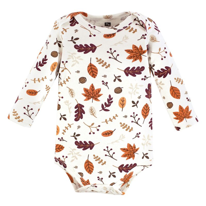 Hudson Baby Unisex Baby Cotton Long-Sleeve Bodysuits, Hello Autumn, 4 of 6