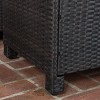 Puerta 4pc Wicker Club Chair & Coffee Table Set - Teak/Dark Brown/Beige - Christopher Knight Home: Weather-Resistant Acacia Frame Patio Set - 4 of 4