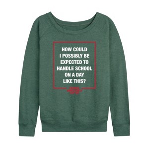 Women's - Ferris Bueller's Day Off - Bueller Bueller Bueller Lightweight French Terry Wide Neck Long Sleeve Shirt - 1 of 4