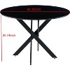 Vynxaria 42.1-Inch Black End Table - Mid-Century Dining & Multi-Functional Coffee Table - 4 of 4