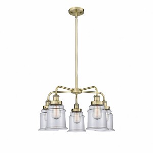 Canton - 5 Light Stem Hung Chandelier In Industrial Style-16.25 Inches Tall and 24 Inches Wide - 1 of 1